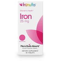 Frunutta Women's Health Iron 25 mg Under The Tongue Instant Dissolve Tablets, 3 Month Supply, Proudly Made in USA