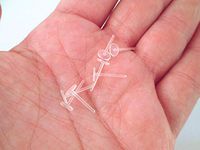 Risalana 6mm Clear Plastic Ear Studs Hypo-Allergenic Ear Posts with Ear Nuts (50 Pairs) G115