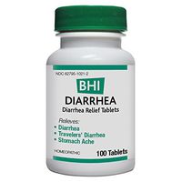 BHI Diarrhea Relief Natural, Safe Homeopathic Relief - 100 Tablets