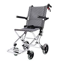 wheelchair Lightweight Self-propelled Manual Aluminum Alloy Transport with Comfortable Seat, Foldable Lightweight for Storage, Ultralight with Brake and Lock System