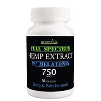 GreenIVe - Hemp Extract Soft Gels - Premium Quality Hemp Plant Extract - USA Farmed - Exclusively on Amazon (750mg + Melatonin 30 Count)
