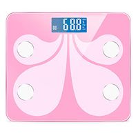 Smart Body Fat Scales, Fat, Protein, Bone Weight, Moisture, Muscle Weight, Bluetooth Connection, APP View Pink