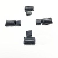 (Black)8 In 1 Screw Rubber Feet Cover Set For WII Console