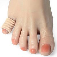 Cuttable Toe Tubes Sleeves 5 Pack, Made of Elastic Fabric Lined with Silicone Gel. Toe Sleeve Protectors Relief Toe Pressure Pain, Corn and Calluses Remover