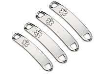 LF Custom Stainless Steel ID Tag for Medical Jewelry,Personalized Medical Shoe ID Tags,Name SOS ICE Emergency Customized Medical Alert Tags Fitness Running Shoes Tag for Teen Adult Runners