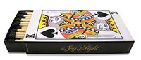 The Joy of Light Designer Matches King of Spades Playing Card Embossed Matte 4" Collectible Matchbox