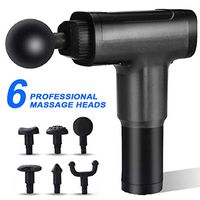 Massage Gun, HoldPeak Muscle Massager Deep Tissue Percussion Hand Held Massage Device Electric Portable Massager for Athletes Pain Relief with 6 Speed Levels and 6 Massage Heads