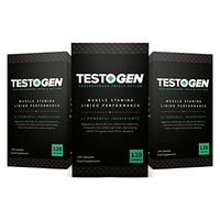 3-Pack TestoGen Triple-Action Testosterone Booster with Powerful Natural Ingredients, Helps Improve Stamina, Strength and Energy (360 Capsules)