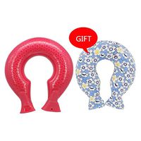 Crystalzhong-hd Hot Water Bottle PVC Hot Cold Water Bottle Bag U Shaped 1400ML Winter Neck Hand Warmer Bag Hot Water Relaxing Heat/Cold Heating Bag (Color : Red)