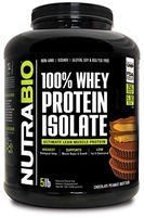 NutraBio 100% Whey Protein Isolate (Chocolate Peanut Butter, 5 Pounds)