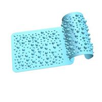 GHHZZQ Bathroom Rugs Massage Non-Slip High Elasticity with Suction Cup TPE Take a Shower Foot Pad Kitchen Household Bathtub Mat, Blue, 60x43cm (Color : Blue, Size : 60x43cm)