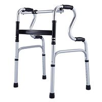 EGCLJ Lightweight Walking Frame - Folding Elderly Walker - Adjustable Height - Elderly Walker for Handicap Person (Color : Without a Wheel)