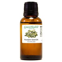 GreenHealth - Pumpkin Seed Oil - 100% Pure Cold Pressed, Natural Moisturizer for Dry Hair Rough Skin and Nails