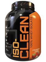 Rivalus Iso-Clean Protein, Strawberry, 3 lb - Instantized Whey Protein Isolate - 100% Whey Protein Isolate, 0 g Lactose, Gluten, or Fat, Zero Banned Substances, Made in USA