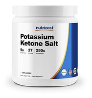 Nutricost Potassium BHB Salts, Exogenous Ketone Supplement, 6.4g Beta-Hydroxybutyrate Per Serving, 250 Grams