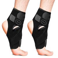 Ankle Brace Support Sleeve Pair with Compression Wrap Adjustable for Men Women, Comfortable Elastic Foot Stabilizer Injury Recovery for Basketball Football Running Volleyball