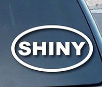 Firefly SHINY Logo - Vinyl 4" wide (color: WHITE) decal laptop tablet skateboard car windows sticke