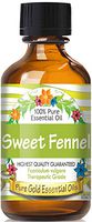 Pure Gold Sweet Fennel Essential Oil, 100% Natural & Undiluted, 60ml