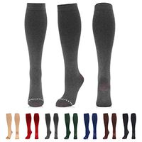 NEWZILL Compression Dress Sock (15-20 mmHg) for Men & Women - Cotton Rich Comfortable Socks - BEST Stockings for Business Casual, Running, Medical, Athletic, Edema, Diabetic (Gray, L/XL)