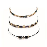 Goddesslili Crystal Bracelet Pendant for Women Girlfriend Girls Multi-Color Rice Beads Multi-Layer Woven Wedding Engagement Anniversary Luxury Jewelry Gift Under 5 Dollars