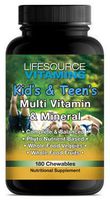 LifeSource Vitamins Kid's & Teen's Multi Vitamin 180 Chewable tabs - 6 Month Supply - Free Priority Shipping