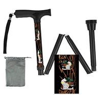 Foldable Walking Cane Cat Design Collapsible Lightweight Travel BFunkyMoblity