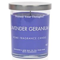 Beyond Your Thoughts Scented Candle Aromatherapy Wax Mixed Popular Long Lasting Lavender&Geranium Fragrances Purple 8oz