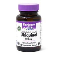 Bluebonnet Nutrition Cellular Active CoQ10 Ubiquinol 200mg Vegetarian Softgels, Heart Health & Cellular Health, Ubiquinol from Kaneka, Non GMO, Gluten Free, Soy Free, Milk Free, 30 Vegetarian Softgels