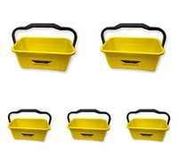Ettore 3 Gallon Compact Super Bucket with Ergonomic Handle - 5 Pack