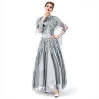 Veodhekai Women Vintage Halloween Cosplay Dress Style Ghost Bride Dress Party Ball Gowns Dress Gray