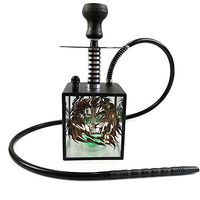 BuBu-Fu Large Hookah Set Micro Modern Acrylic Cube 1 Hose Hookah Complete Set with LED Light Easy Disassembly and Cleaning Shisha Hookah Set
