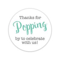 36ct, Thanks for Popping by Stickers, Thanks for Celebrating with Us Stickers (381-C-MT)