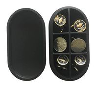Portable Size Silicone Cufflink Jewelry Box Waterproof Durable (Black)