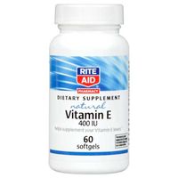 Rite Aid Natural Vitamin E, 400 IU, Softgels 60 ea