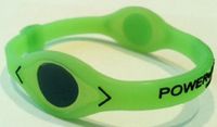 Power Strength, Energy, Balance and Flexibility Silicone Wristband - Volt Green w/Black Hologram XS
