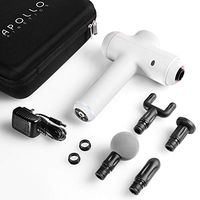 Apollo Kinetics Pulse MAX Portable Electric Deep Tissue Percussion Massage Gun with 4 Heads, Pain Relief Stiff Muscle Stimulator, Handheld Design Cordless Full Body Massager Drill, Carry Case Included