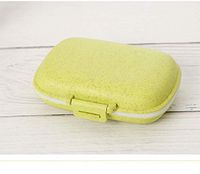 Studyset Portable Double Layer 8 Compartments Travel Pill Organizer for Vitamins Cod Liver Oil Supplements Green 1 pc