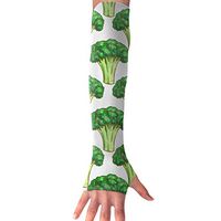 FRS Ltd Unisex Cooling Arm Sleeves Broccoli Pattern Sun Block UV Protection Perfect for Driving Fingerless Breathable Gloves (1 Pair)