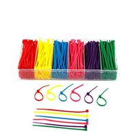 480pieces 4'' Nylon Cable Ties Self-Locking Zip Ties Multi-Color (Red,Yellow,Green,Purple,Pink,Blue) for Outdoor Garden Office Use