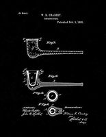 Tobacco Pipe Patent Print Black Matte (8" x 10") M10761