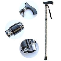 Folding Cane, Lightweight Ergonomic Handles Aluminum Alloy Seniors Old Man Cane Folding Elderly Crutches Resin Handle Walking Stick Trekking Adjustable Height Gift