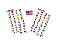 Made in The USA! 2 Packs of Flag-It Nautical Signal Flag Stickers, 80 Nautical Sticker Decals