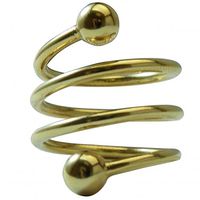 Magnetic Therapy Heavy Spiral Adjustable Ring Gold