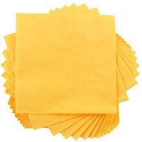 JAM PAPER Small Beverage Napkins - 5 x 5 - Yellow - 600/Box