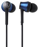 Audio-Technica ATH-CKR55BTBL Sound Reality Bluetooth Wireless In-Ear Headphones with In-Line Mic & Control, Blue