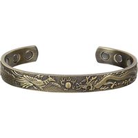 Antique Bronze Phoenix and Dragon Magnetic Bracelet