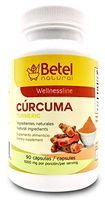 Organic Curcuma Turmeric Capsules - 1000 mg per Serving - 90 Count - Betel Natural