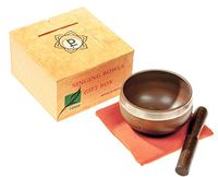 Tibetan Chakra Singing Bowl - Singing Bowl Set - Meditation Bowl in Orange by Yogavni™