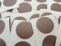 Minilabel Mini Sticker Pack Of 24 (Twenty-Four), 42mm Serrated Edge , Certificate Wafer Company Seal Labels , Stickers For Embossing , Legal & Awards