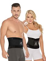 TECNOMED Fitness Belt Body Shaper Waist Trainer Faja Trimmer - Black (M)
